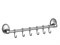 Держатель HAIBA HB1615-6, металлический, хромированный, 6 подвижных крючков на планке - фото 6184