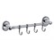 Держатель HAIBA HB1915-4, металлический, хромированный, 4 подвижных крючка на планке - фото 6225