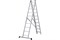 Лестница-трансформер алюминиевая трехсекционная Новая Высота NV 1230310, 3х10 ступеней, высота 6.31м - фото 69649