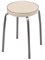 Табурет Nika Фабрик2 ТФ02, круглый, мягкое сиденье, 32см, слоновая кость - фото 70524