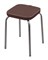 Табурет Nika Фабрик3 ТФ03, квадратный, мягкое сиденье 35х35см, коричневый - фото 70527