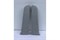 Заглушка для плинтуса напольного Деконика, ПВХ, 70мм, алюминий 186, набор 2шт. - фото 71333