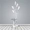 Торшер со столиком 8905 BK с белыми плафонами, с подсветкой, высота 1750мм, 5x60Вт, цоколь E27, белый, BTH17 - фото 74155