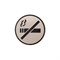 Табличка информационная Apecs SP-03-INOX Не курить, 100мм, нержавеющая сталь - фото 75420