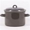 Кастрюля кухонная Рябчик С-1608А/РкЭ, 1.5л, эмалированная сталь, коричневая - фото 82949