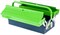 Ящик для инструмента Сибртех 90750, 430х200х160мм, металлический, зеленый, три секции - фото 83043