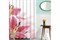 Шторка для ванной комнаты тканевая Розовые лилии MZ-140, 180x200см, водонепроницаемая 69689
