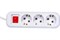 Удлинитель UNIVersal S-303, бытовой, 3 гнезда, с заземлением и выключателем, 7м, 16А, 2.99кВт, ПВС 3х1 21282